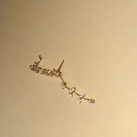 Flower cuff earrings N951 - Picture 2 of 3